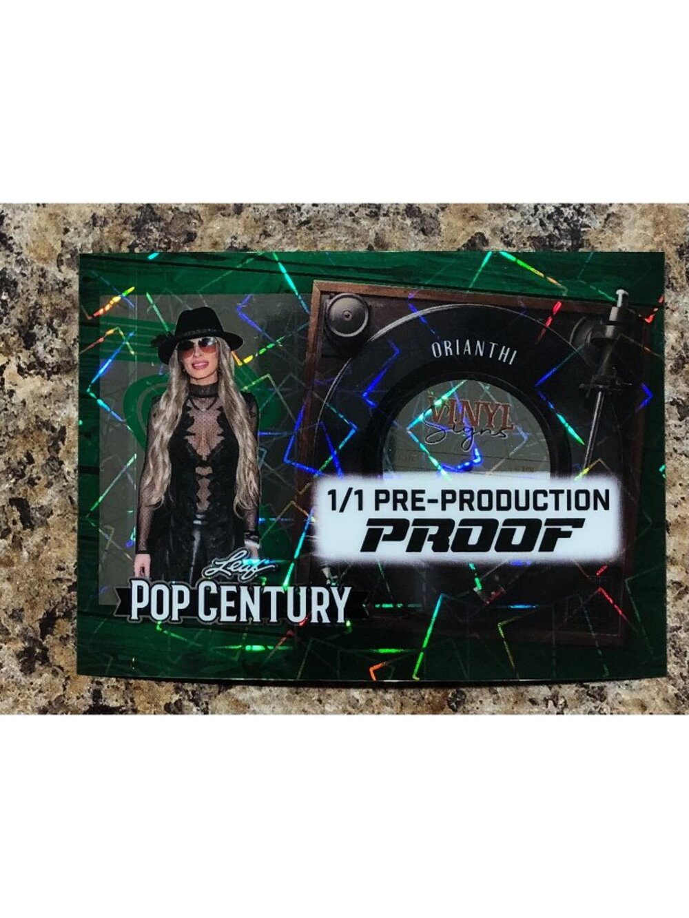 2026 Leaf Pop Century Orianthi Vinyl Signs Pre Production Proof Card 1/1